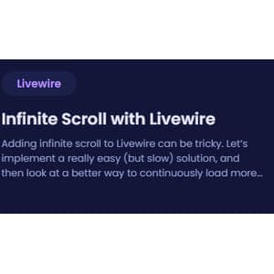 CodeCourse – Infinite Scroll with Livewire