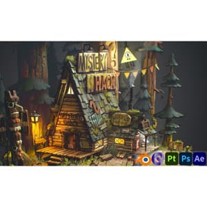 Art Station – Mystery Shack – Stylized 3D Diorama – Tutorial